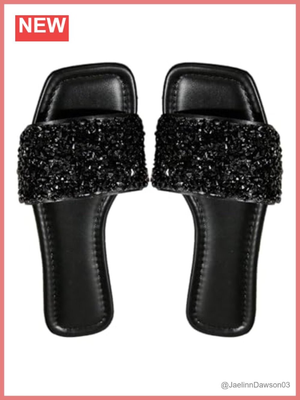 Sparkly Glitter Beaded Dressy Flat Sandals with Ankle Strap